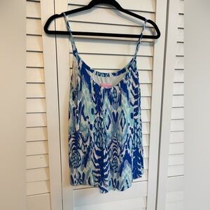 Lilly Pulitzer Blue and White Patterned Camisole